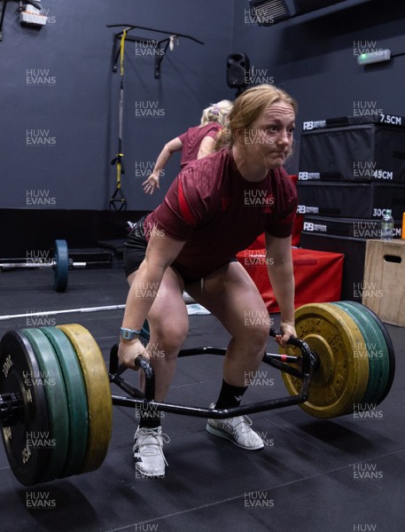 020925 - Wales Women Gym Session - Abbie Fleming  during a gym training session ahead of their final Women’s Rugby World Cup match against Fiji