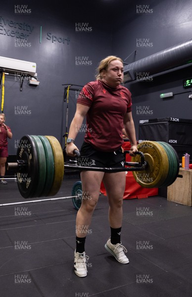 020925 - Wales Women Gym Session - Abbie Fleming  during a gym training session ahead of their final Women’s Rugby World Cup match against Fiji