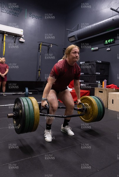 020925 - Wales Women Gym Session -  Abbie Fleming during a gym training session ahead of their final Women’s Rugby World Cup match against Fiji