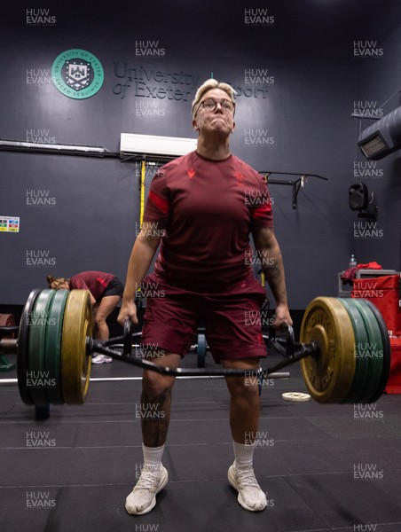 020925 - Wales Women Gym Session - Donna Rose during a gym training session ahead of their final Women’s Rugby World Cup match against Fiji