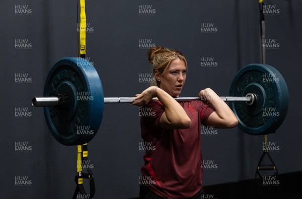 020925 - Wales Women Gym Session - Georgia Evans  during a gym training session ahead of their final Women’s Rugby World Cup match against Fiji