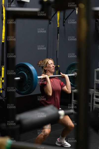 020925 - Wales Women Gym Session - Georgia Evans during a gym training session ahead of their final Women’s Rugby World Cup match against Fiji