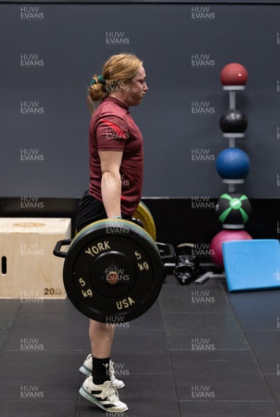 020925 - Wales Women Gym Session -  Abbie Fleming during a gym training session ahead of their final Women’s Rugby World Cup match against Fiji