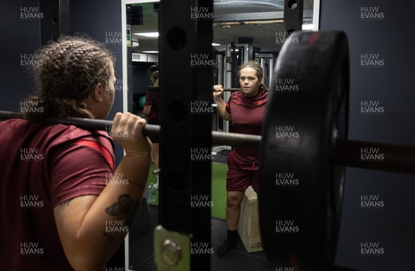 020925 - Wales Women Gym Session -  Maisie Davies during a gym training session ahead of their final Women’s Rugby World Cup match against Fiji