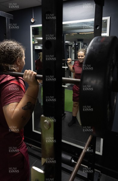 020925 - Wales Women Gym Session - Maisie Davies  during a gym training session ahead of their final Women’s Rugby World Cup match against Fiji