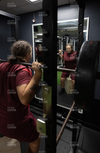 020925 - Wales Women Gym Session - Maisie Davies  during a gym training session ahead of their final Women’s Rugby World Cup match against Fiji