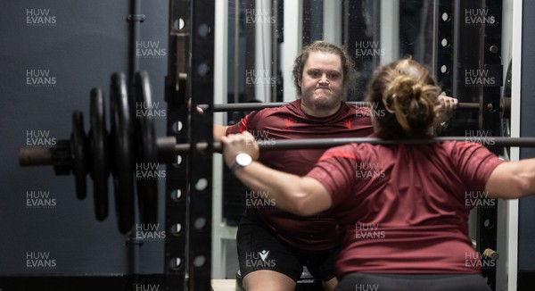 020925 - Wales Women Gym Session - Abbey Constable during a gym training session ahead of their final Women’s Rugby World Cup match against Fiji