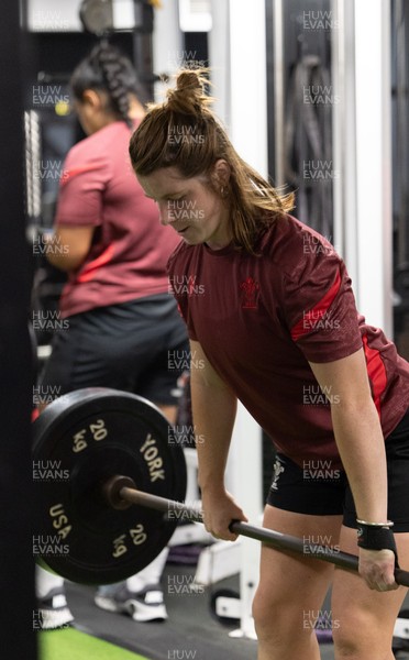 020925 - Wales Women Gym Session - Kate Williams during a gym training session ahead of their final Women’s Rugby World Cup match against Fiji