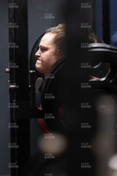 020925 - Wales Women Gym Session - Abbey Constable  during a gym training session ahead of their final Women’s Rugby World Cup match against Fiji