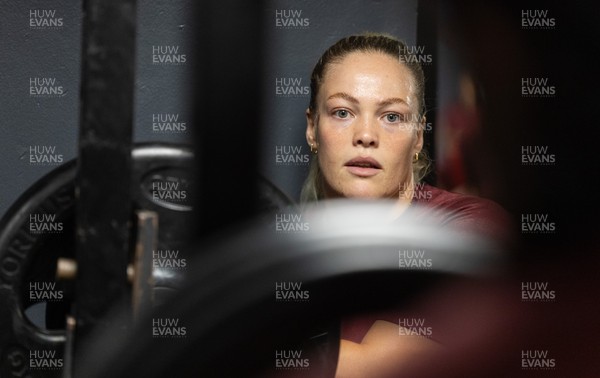 020925 - Wales Women Gym Session - Kelsey Jones  during a gym training session ahead of their final Women’s Rugby World Cup match against Fiji