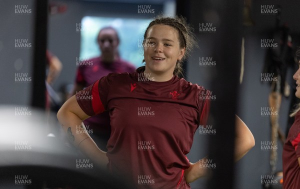 020925 - Wales Women Gym Session - Maisie Davies  during a gym training session ahead of their final Women’s Rugby World Cup match against Fiji