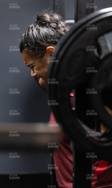 020925 - Wales Women Gym Session - Sisilia Tuipulotu during a gym training session ahead of their final Women’s Rugby World Cup match against Fiji
