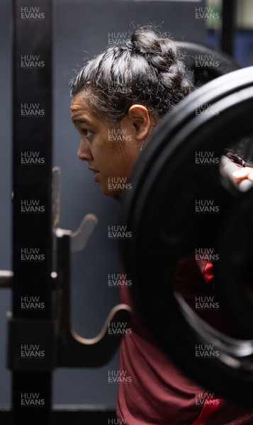 020925 - Wales Women Gym Session - Sisilia Tuipulotu  during a gym training session ahead of their final Women’s Rugby World Cup match against Fiji