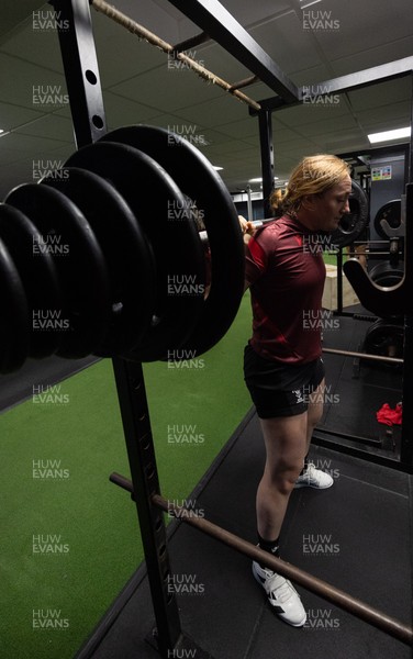 020925 - Wales Women Gym Session -  Abbie Fleming during a gym training session ahead of their final Women’s Rugby World Cup match against Fiji