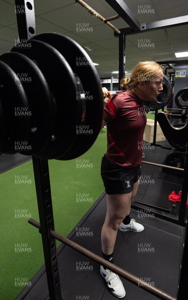 020925 - Wales Women Gym Session - Abbie Fleming during a gym training session ahead of their final Women’s Rugby World Cup match against Fiji
