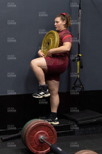 020925 - Wales Women Gym Session - Gwenllian Pyrs  during a gym training session ahead of their final Women’s Rugby World Cup match against Fiji
