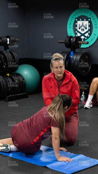 020925 - Wales Women Gym Session - Jo Perkins, physio,  during a gym training session ahead of their final Women’s Rugby World Cup match against Fiji