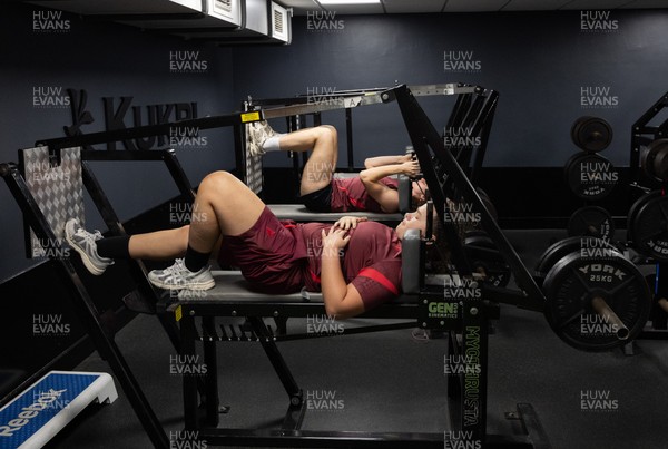 020925 - Wales Women Gym Session -  Maisie Davies during a gym training session ahead of their final Women’s Rugby World Cup match against Fiji