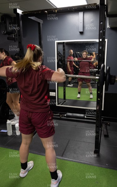 020925 - Wales Women Gym Session - Seren Lockwood  during a gym training session ahead of their final Women’s Rugby World Cup match against Fiji