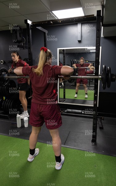 020925 - Wales Women Gym Session - Seren Lockwood during a gym training session ahead of their final Women’s Rugby World Cup match against Fiji