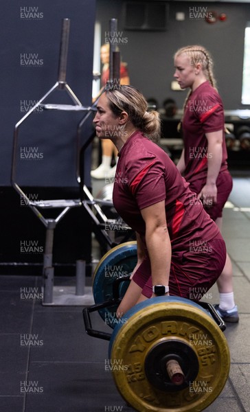 020925 - Wales Women Gym Session - Courtney Keight during a gym training session ahead of their final Women’s Rugby World Cup match against Fiji