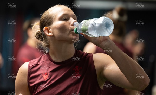 020925 - Wales Women Gym Session - Carys Cox  during a gym training session ahead of their final Women’s Rugby World Cup match against Fiji