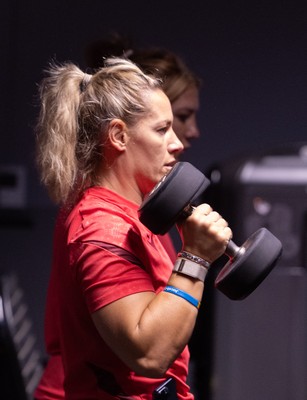 180825 - Wales Women Gym Session - Kerin Lake during a Wales Women weights session ahead of their first Women’s Rugby World Cup match against Scotland