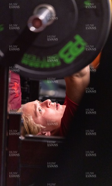 180825 - Wales Women Gym Session - Tilly Vucaj during a Wales Women weights session ahead of their first Women’s Rugby World Cup match against Scotland
