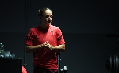 250825 - Wales Women Gym Session - Jasmine Joyce-Butchers during a Wales Women weights session ahead of their first Women’s Rugby World Cup match against Canada