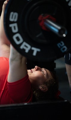 250825 - Wales Women Gym Session - Gwenllian Pyrs during a Wales Women weights session ahead of their first Women’s Rugby World Cup match against Canada