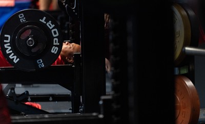 250825 - Wales Women Gym Session - Sisilia Tuipulotu during a Wales Women weights session ahead of their first Women’s Rugby World Cup match against Canada