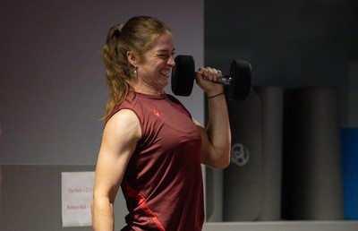250825 - Wales Women Gym Session - Lisa Neumann during a Wales Women weights session ahead of their first Women’s Rugby World Cup match against Canada