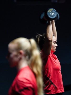250825 - Wales Women Gym Session - Bryonie King during a Wales Women weights session ahead of their first Women’s Rugby World Cup match against Canada