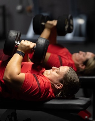 250825 - Wales Women Gym Session - Jenni Scoble during a Wales Women weights session ahead of their first Women’s Rugby World Cup match against Canada