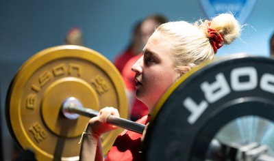 250825 - Wales Women Gym Session - Molly Reardon during a Wales Women weights session ahead of their first Women’s Rugby World Cup match against Canada
