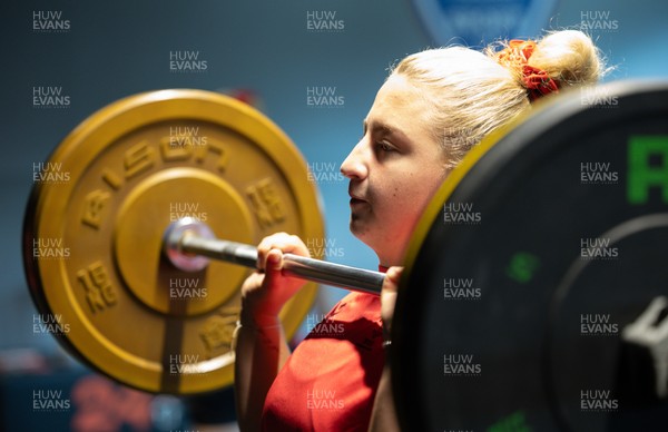 250825 - Wales Women Gym Session - Molly Reardon during a Wales Women weights session ahead of their first Women’s Rugby World Cup match against Canada