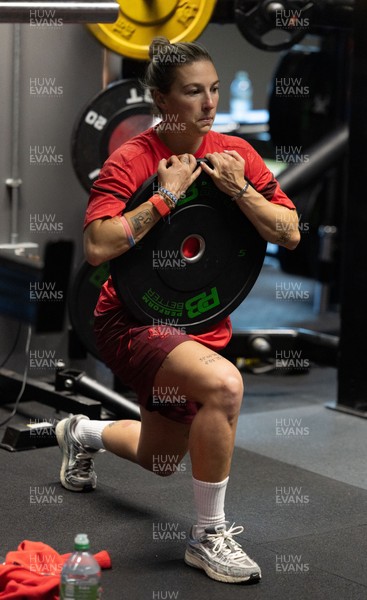250825 - Wales Women Gym Session - Keira Bevan during a Wales Women weights session ahead of their first Women’s Rugby World Cup match against Canada