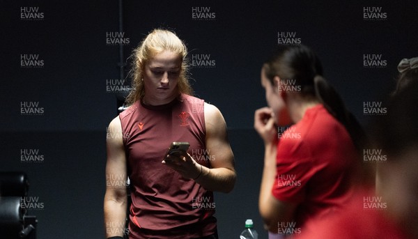 250825 - Wales Women Gym Session - Lisa Neumann during a Wales Women weights session ahead of their first Women’s Rugby World Cup match against Canada