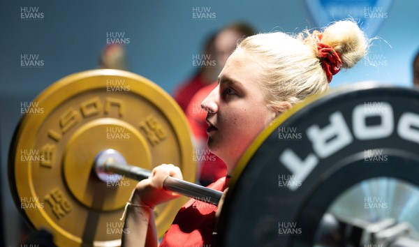 250825 - Wales Women Gym Session - Molly Reardon during a Wales Women weights session ahead of their first Women’s Rugby World Cup match against Canada