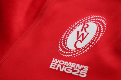 150725 - Wales Women Women’s Rugby World Cup 2025 Kit Launch, National Botanical Gardens of Wales - Wales Women’s Rugby World Cup jersey detailing