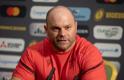 210825 - Wales Women Rugby World Cup Media Conference - Sean Lynn, Wales Women head coach, during a Wales media conference ahead of their first Women’s Rugby World Cup match against Scotland