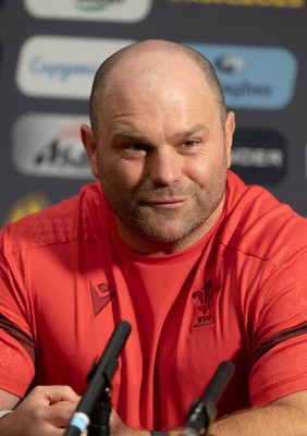 210825 - Wales Women Rugby World Cup Media Conference - Sean Lynn, Wales Women head coach, during a Wales media conference ahead of their first Women’s Rugby World Cup match against Scotland