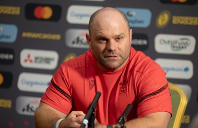 210825 - Wales Women Rugby World Cup Media Conference - Sean Lynn, Wales Women head coach, during a Wales media conference ahead of their first Women’s Rugby World Cup match against Scotland