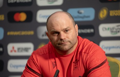 210825 - Wales Women Rugby World Cup Media Conference - Sean Lynn, Wales Women head coach, during a Wales media conference ahead of their first Women’s Rugby World Cup match against Scotland