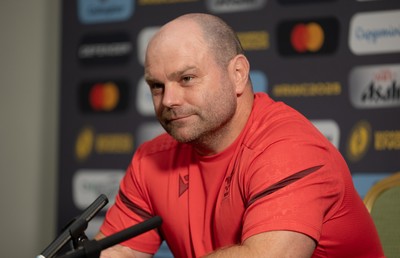 210825 - Wales Women Rugby World Cup Media Conference - Sean Lynn, Wales Women head coach, during a Wales media conference ahead of their first Women’s Rugby World Cup match against Scotland