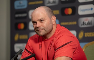 210825 - Wales Women Rugby World Cup Media Conference - Sean Lynn, Wales Women head coach, during a Wales media conference ahead of their first Women’s Rugby World Cup match against Scotland