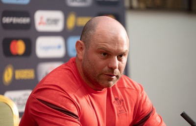 210825 - Wales Women Rugby World Cup Media Conference - Sean Lynn, Wales Women head coach, during a Wales media conference ahead of their first Women’s Rugby World Cup match against Scotland