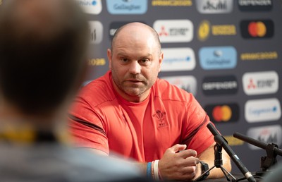210825 - Wales Women Rugby World Cup Media Conference - Sean Lynn, Wales Women head coach, during a Wales media conference ahead of their first Women’s Rugby World Cup match against Scotland
