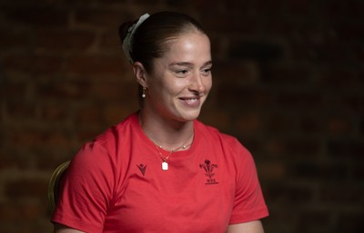210825 - Wales Women Rugby World Cup Media Conference - Lisa Neumann during a Wales media conference ahead of their first Women’s Rugby World Cup match against Scotland