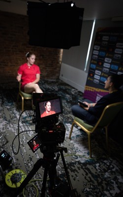 210825 - Wales Women Rugby World Cup Media Conference - Lisa Neumann during a Wales media conference ahead of their first Women’s Rugby World Cup match against Scotland